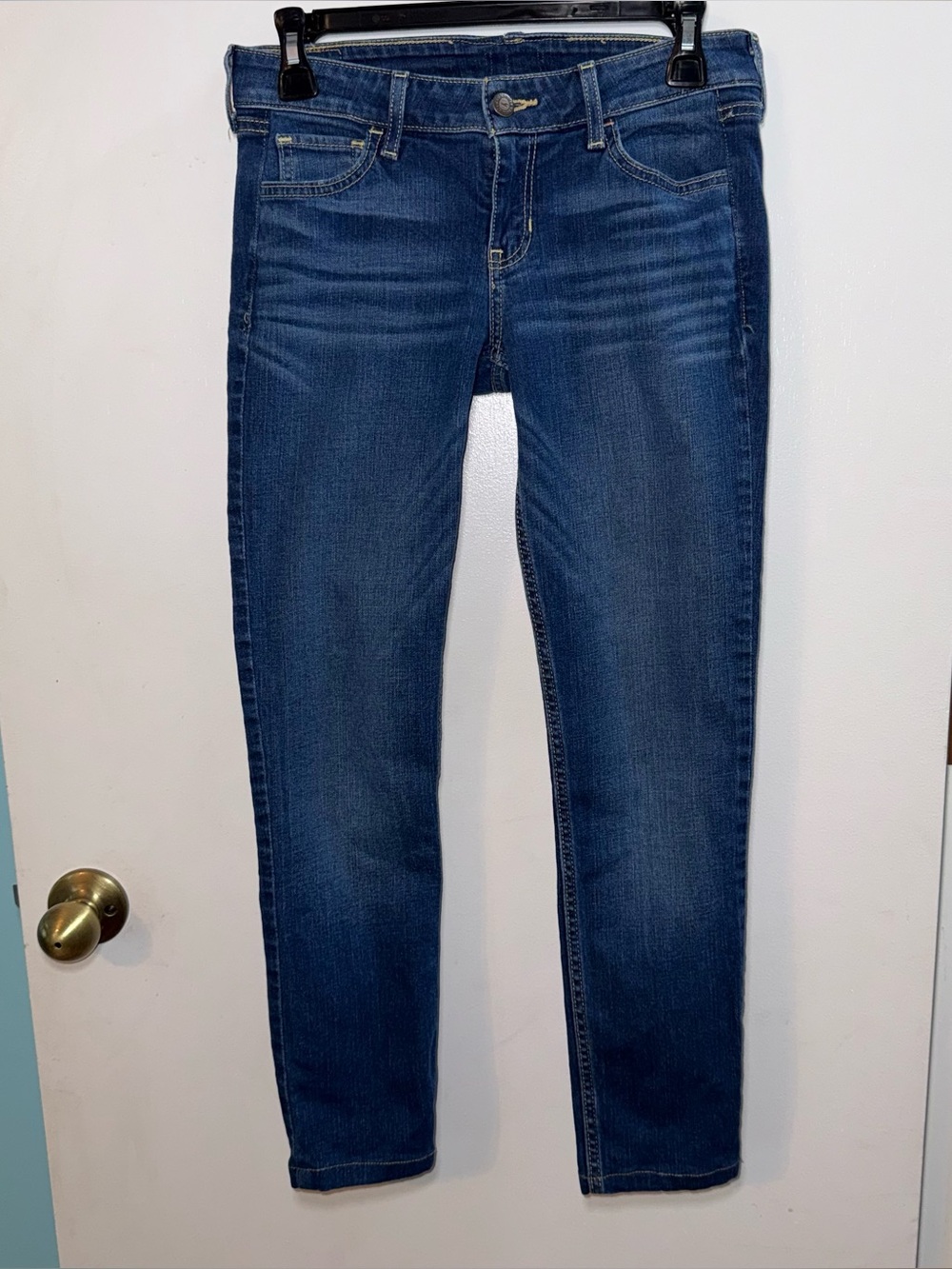 Hollister women’s/juniors petite Dark Wash Skinny Jeans 28/25 size 7